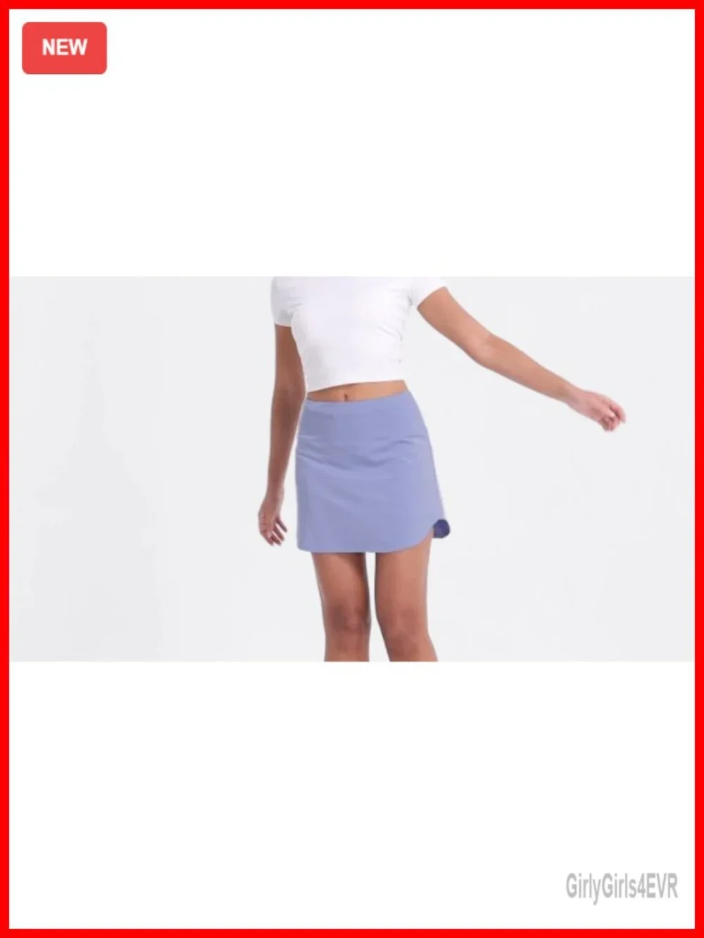 Women's Athletic Skort with Built-in Shorts, High Waisted Tennis Skirt, 2